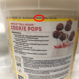 Cookie Dough Tub Batch Code Info