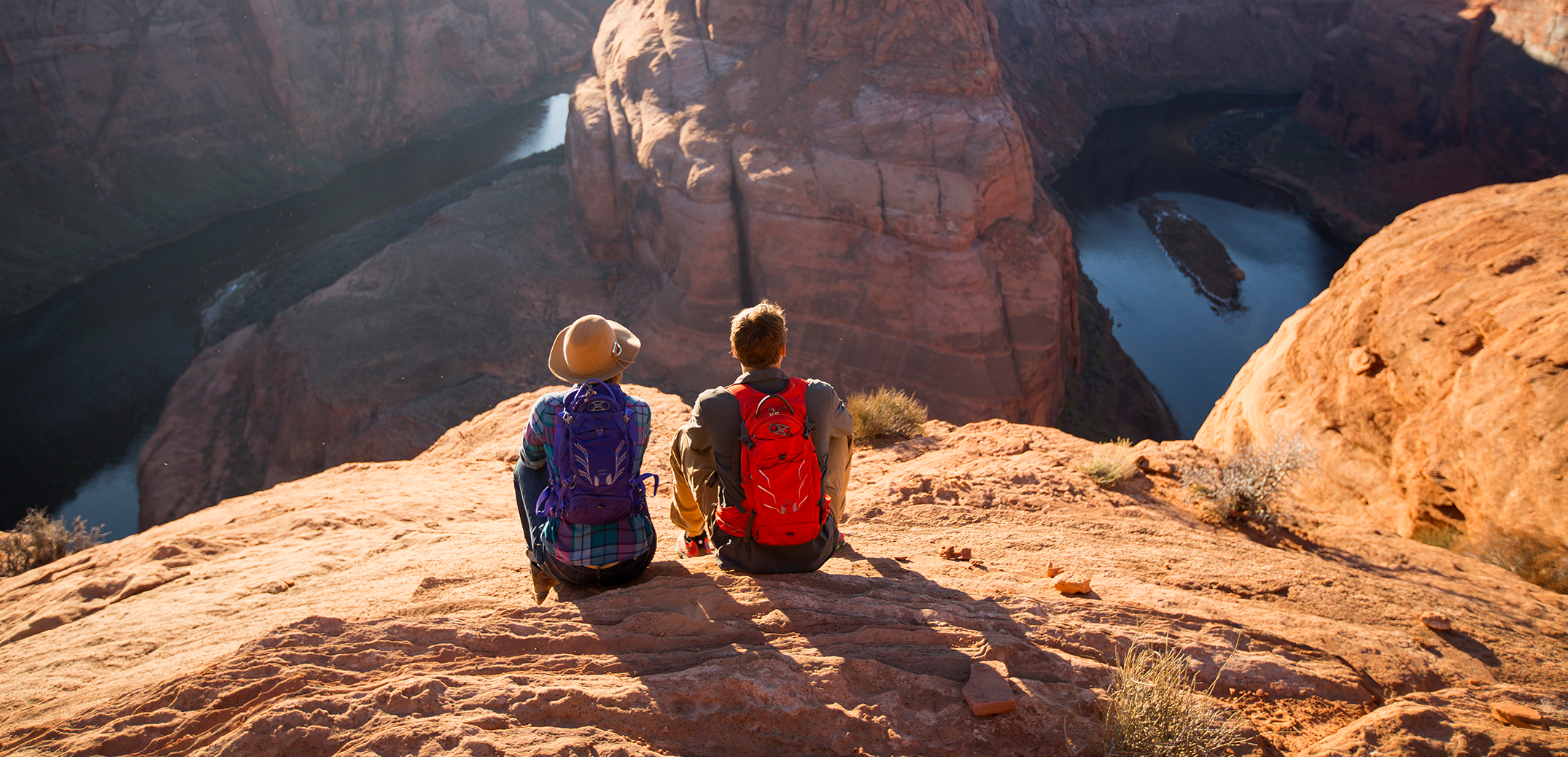 Two people enjoy view of Big Bend