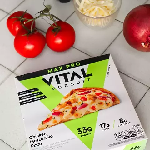 Vital Pursuit box on counter with fresh ingredients